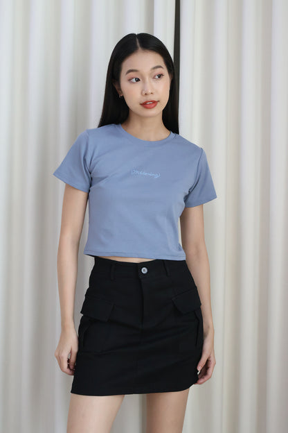 'Dreaming' Crop Top in Blue