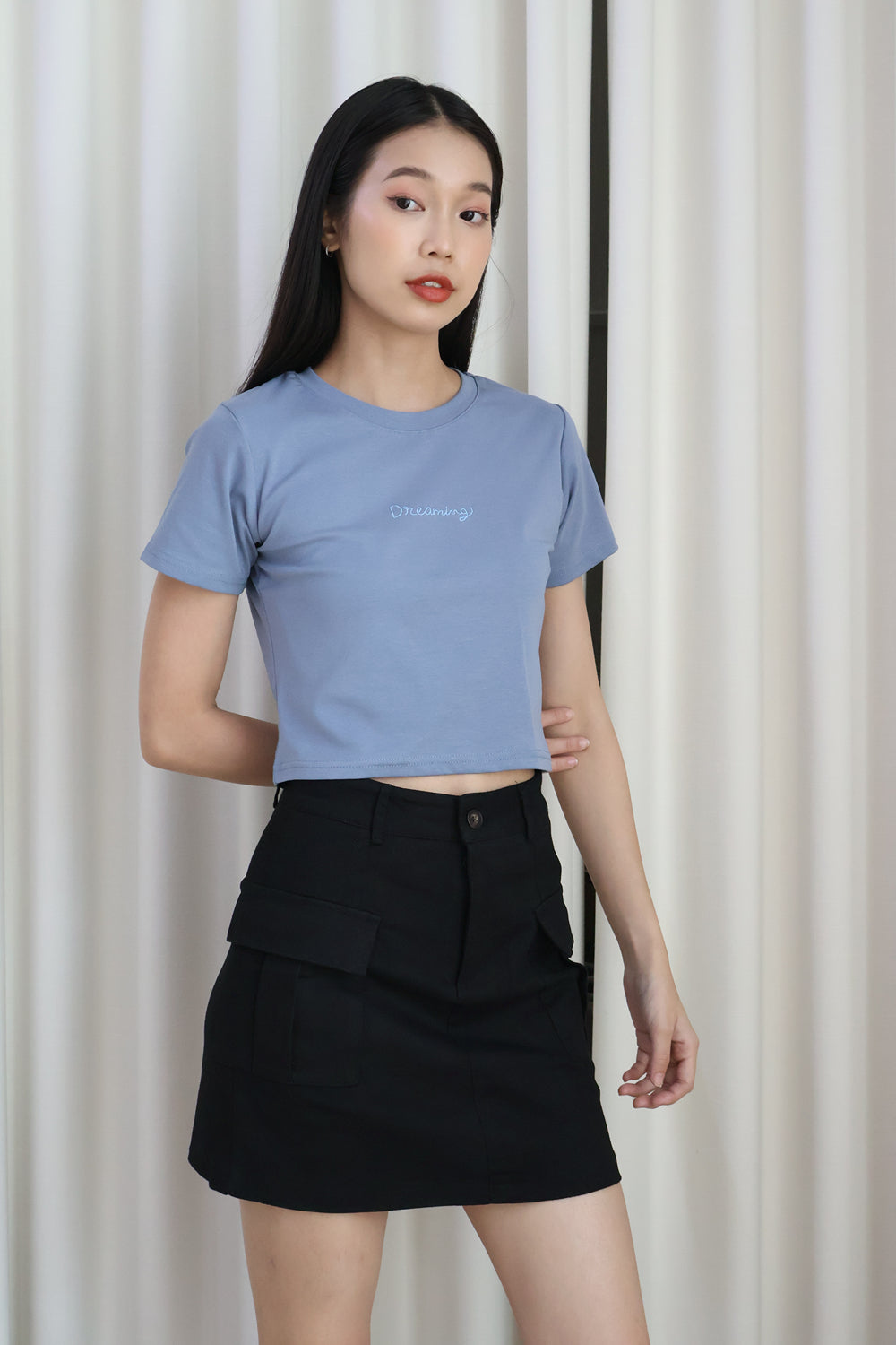 AVERYDAY 'Dreaming' Crop Top in Blue