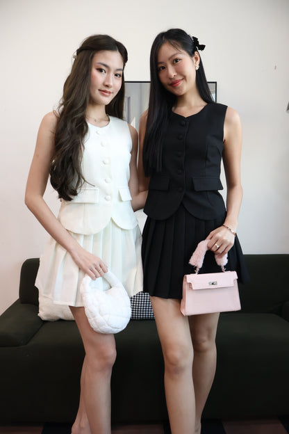 Cindy Vest Co-Ords Set In Black