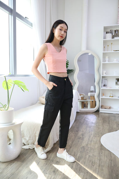 Ferlice Basic Crop Top in Blush