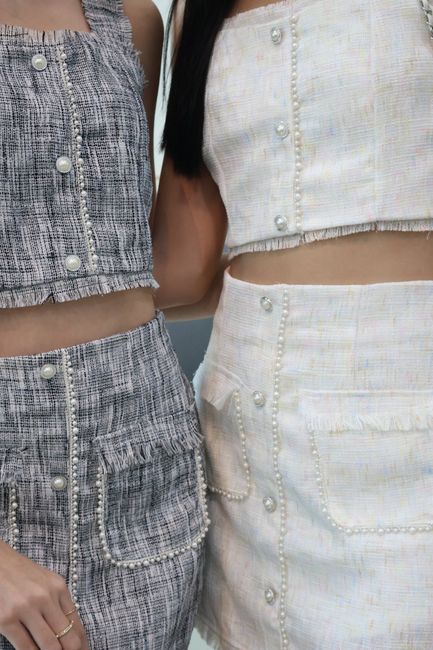 Kiera Button Co-Ords Set In Black