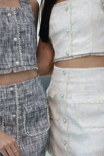 Kiera Button Co-Ords Set In Black