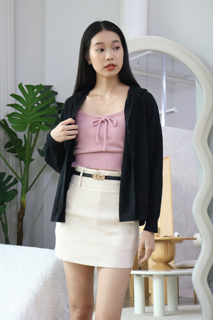 Calista Classic Skorts w/Turn Lock Belt in Vanilla