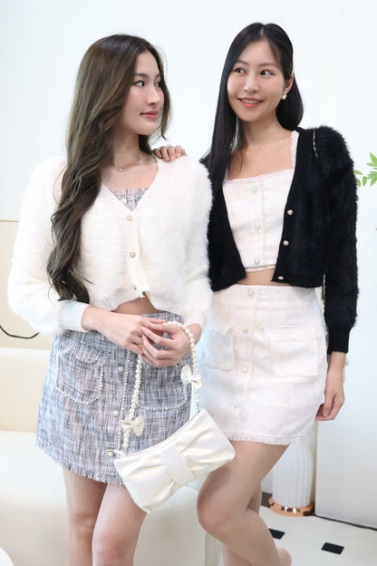 Kiera Button Co-Ords Set In Black