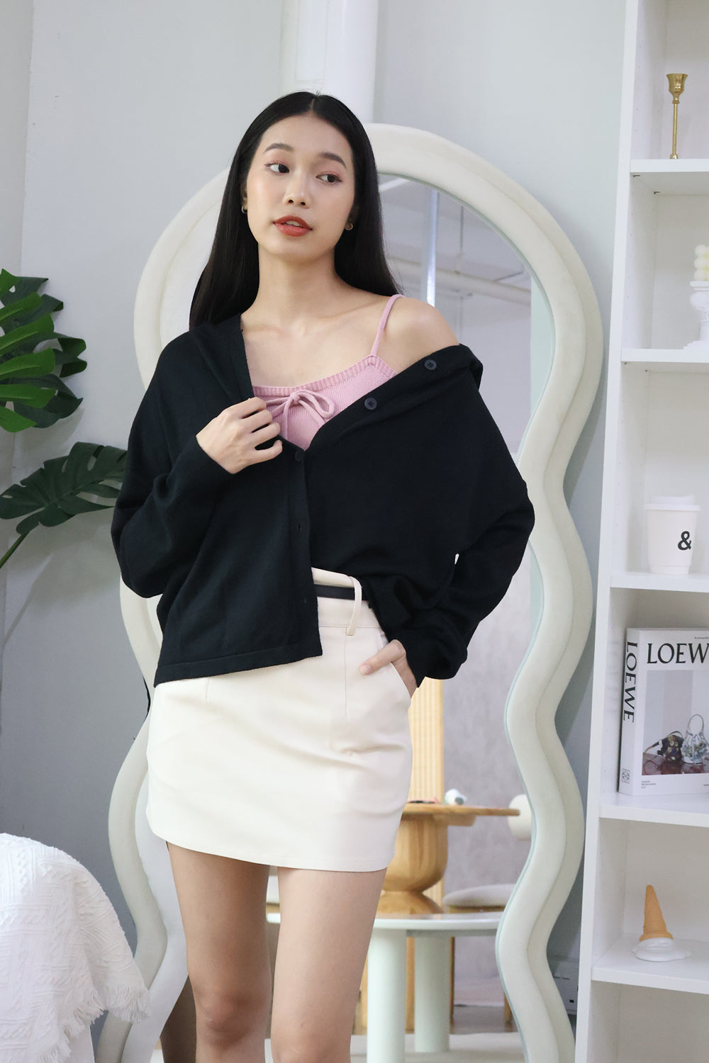 *Premium* AVERYDAY Meredith Soft Knit Hoodie Cardigan in Black