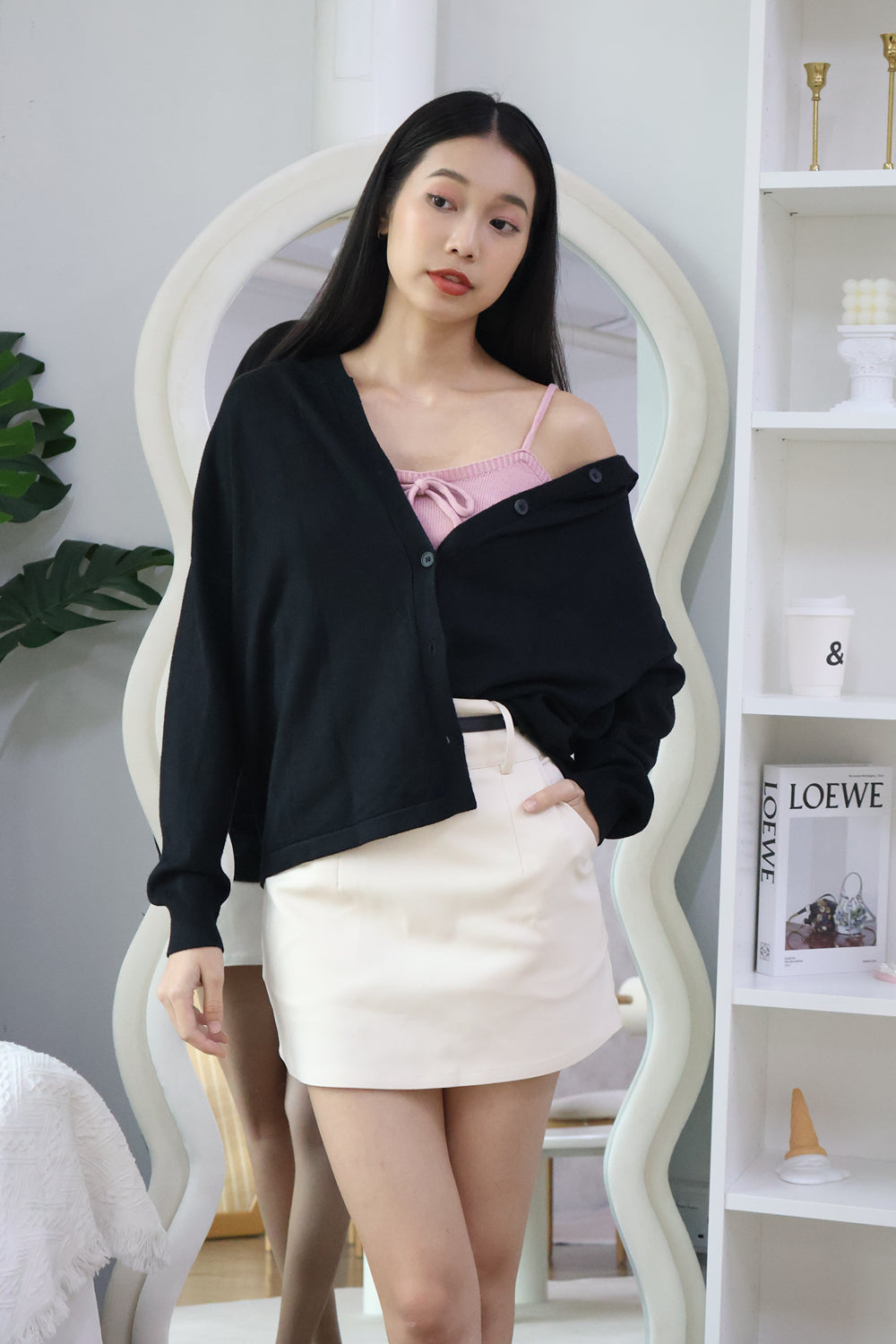 *Premium* AVERYDAY Meredith Soft Knit Hoodie Cardigan in Black