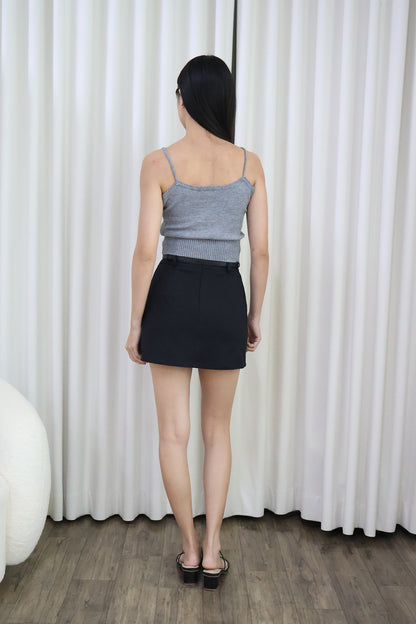 Calista Classic Skorts w/Turn Lock Belt in Black Pearl