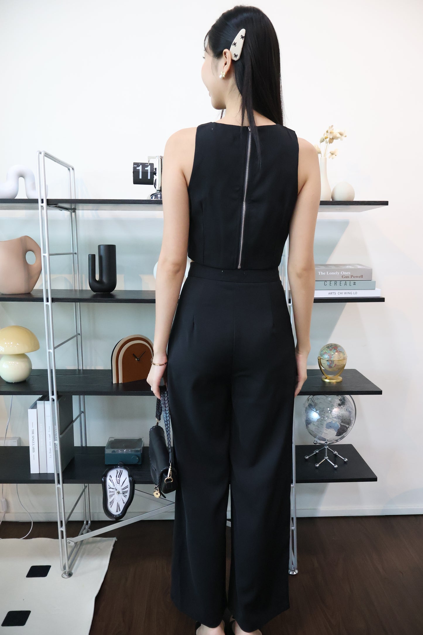 Amarice Minimalist Co-Ords Pants Set In Black