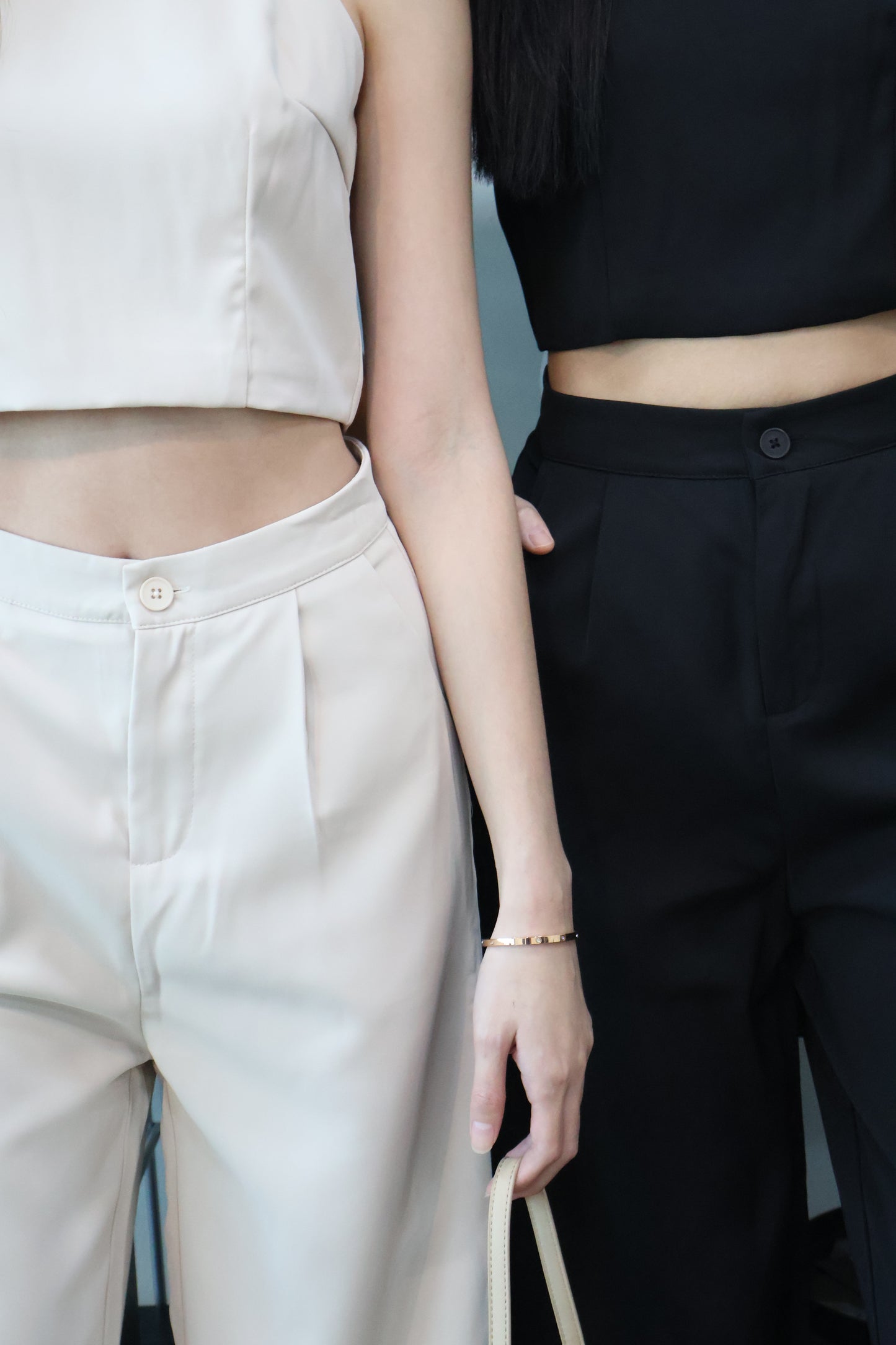 Amarice Minimalist Co-Ords Pants Set In Black