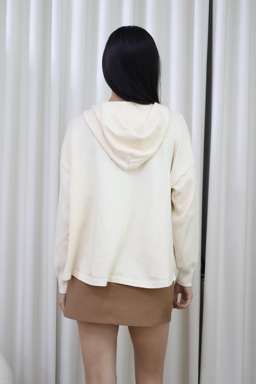 *Premium* AVERYDAY Meredith Soft Knit Hoodie Cardigan in Cream