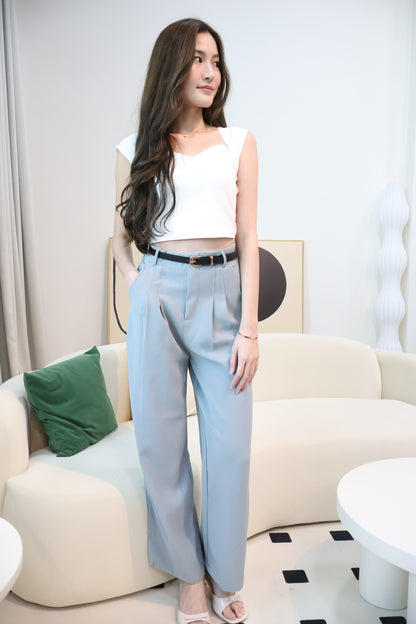 Amelia Sweetheart Neckline Top In White