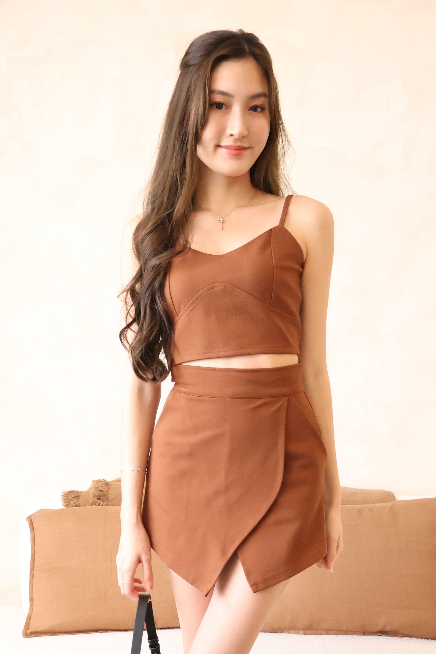 Amber Spaghetti Top & Skorts Co-Ords Set