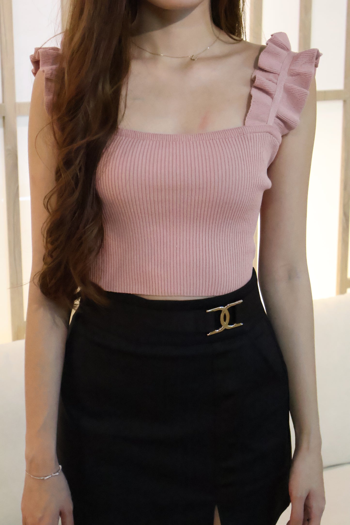 Deana Buckle Pocket Skorts In Black