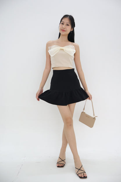 Lexa Mermaid Skorts In Onyx Black