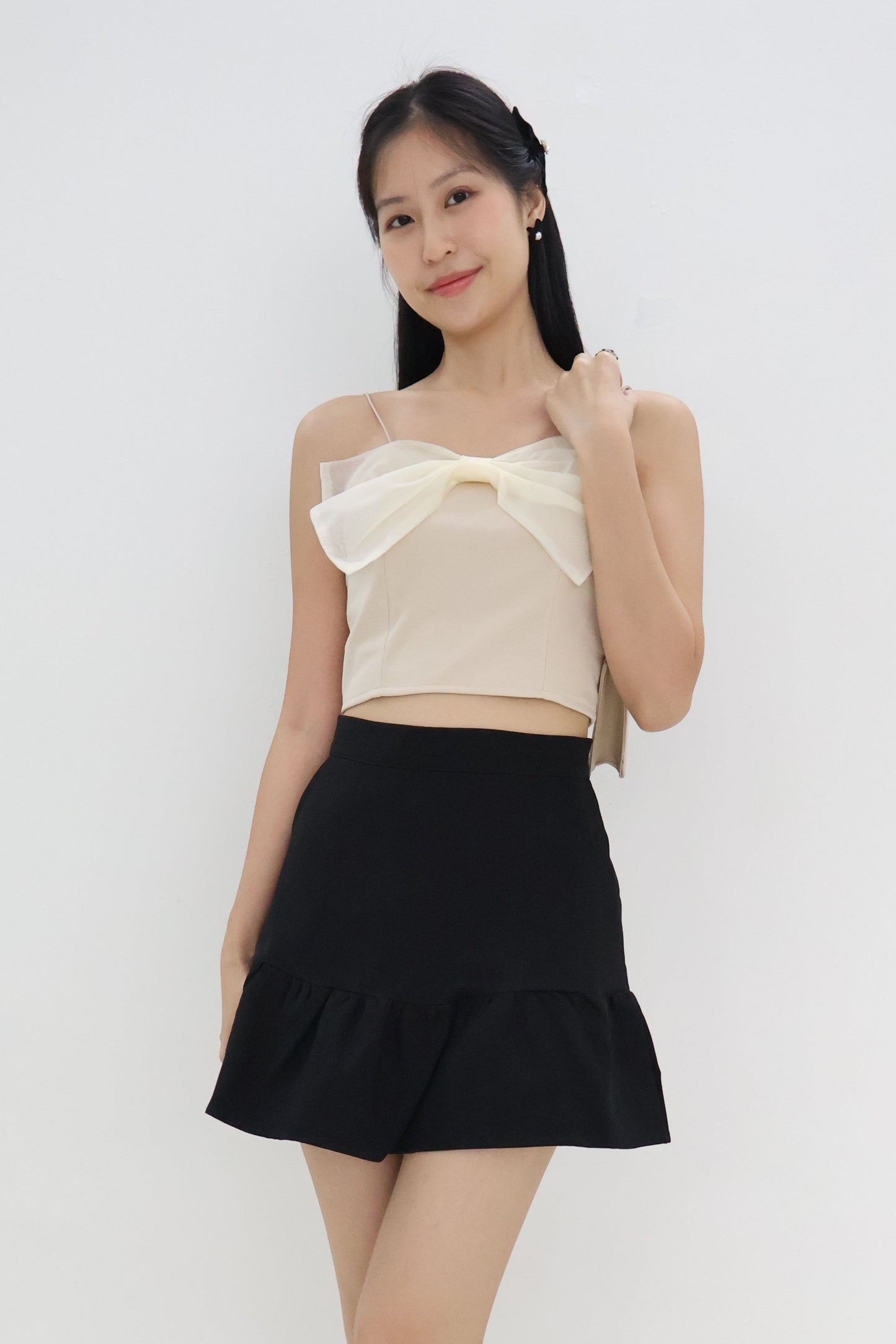 Lexa Mermaid Skorts In Onyx Black