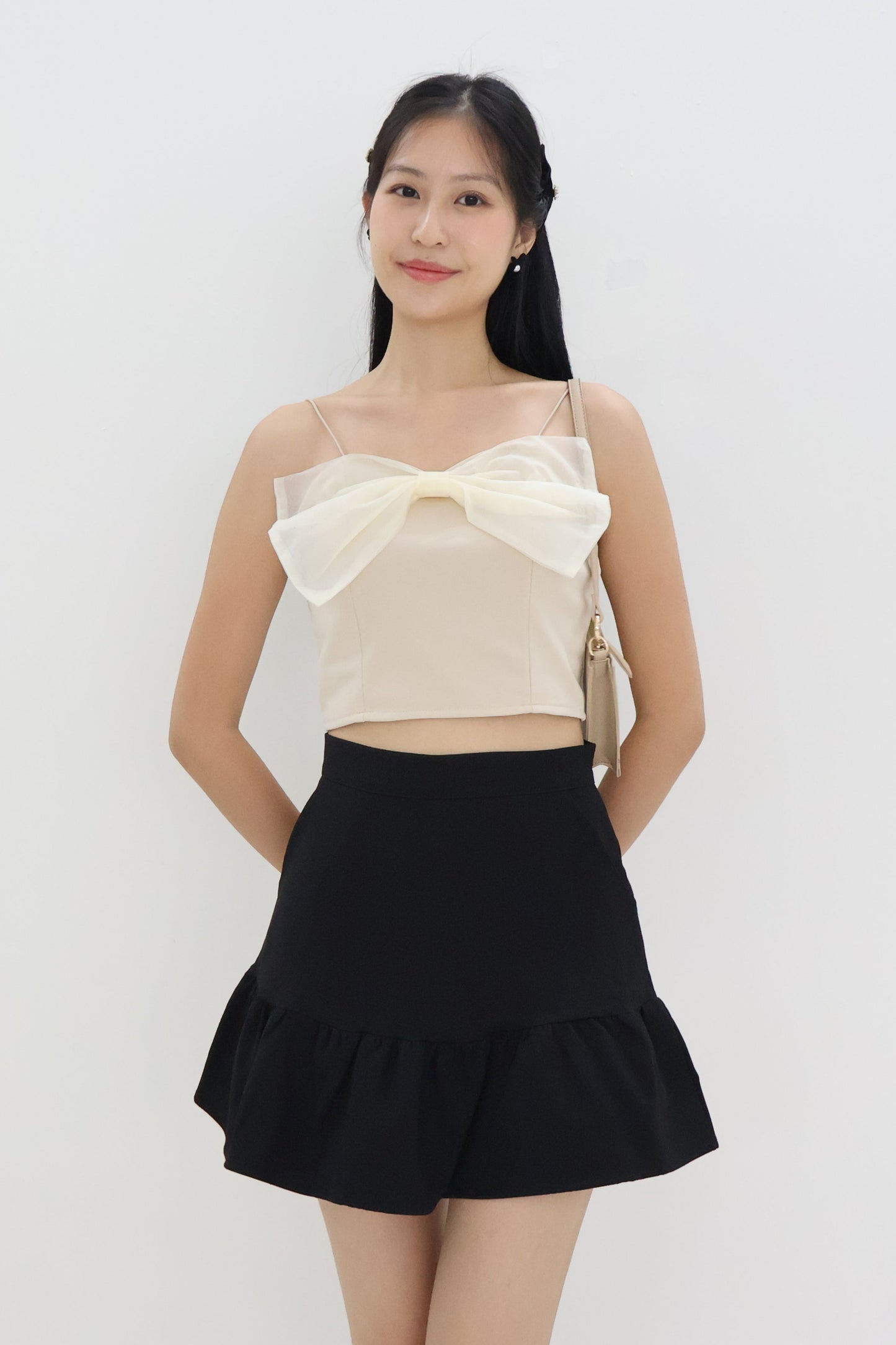 Lexa Mermaid Skorts In Onyx Black