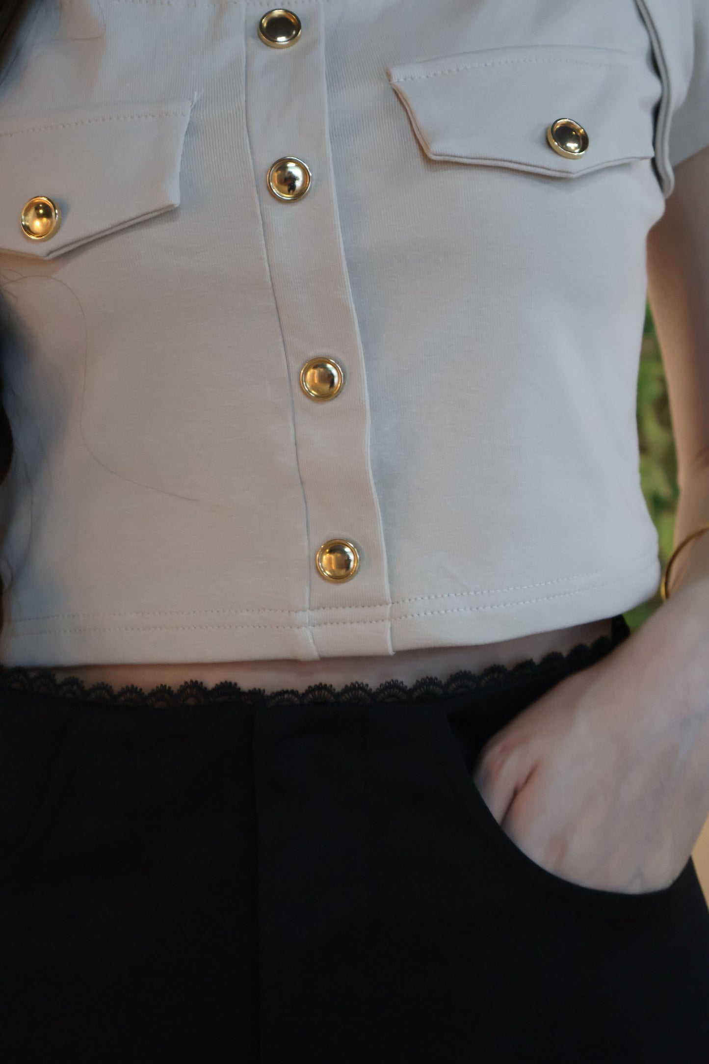 Elayn Lace Trim Skorts In Black