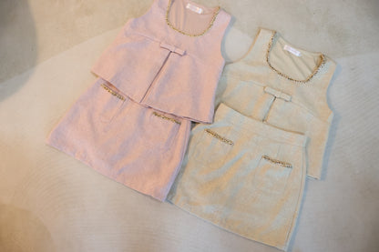 Mindy Bow Co-Ords Set In Oat