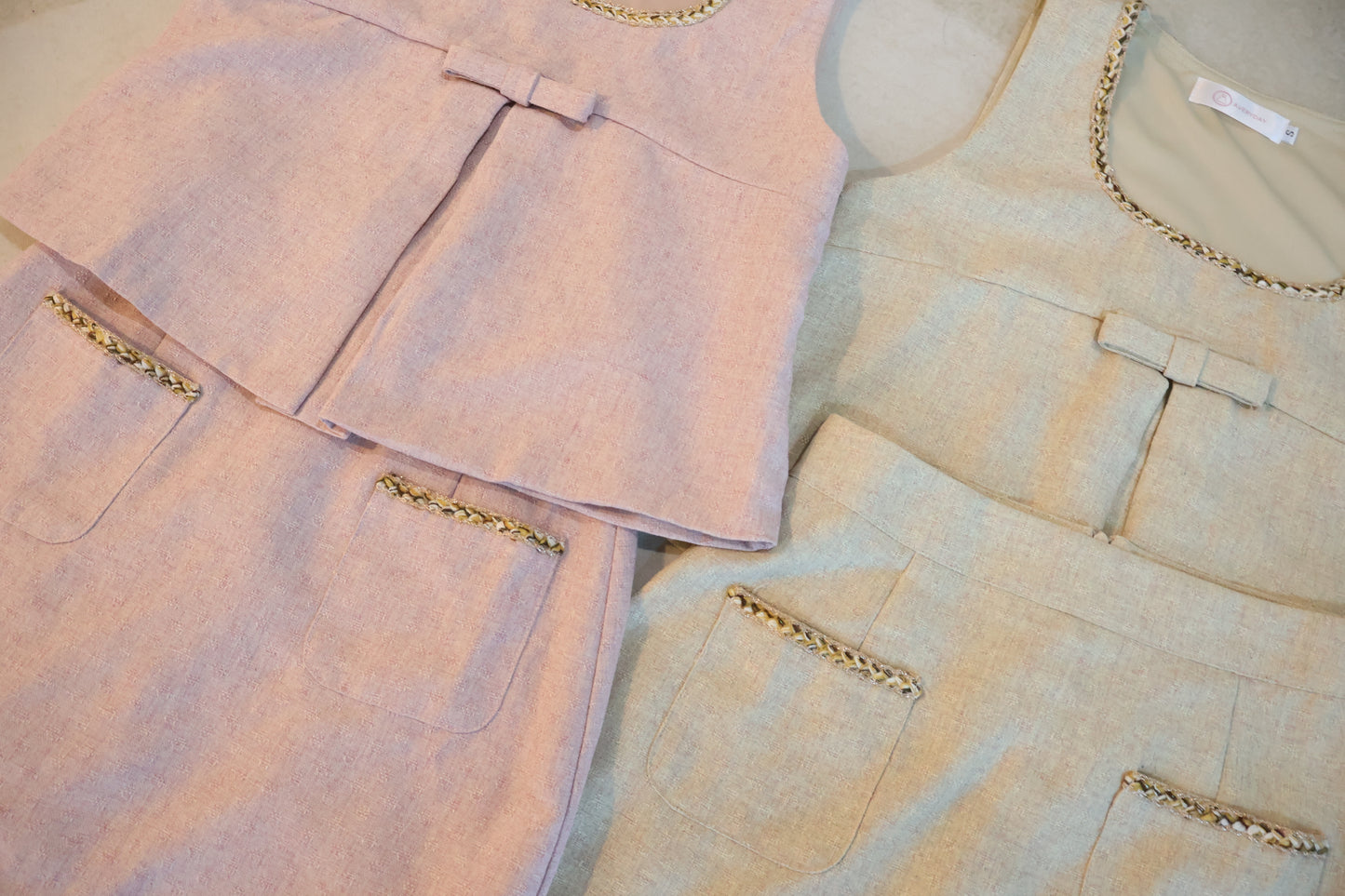 Mindy Bow Co-Ords Set In Oat