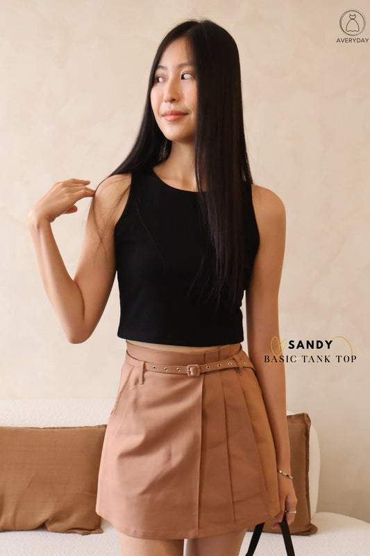 *Star Buy* Sandy Basic Tank Top In Black