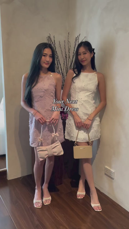 Cherish Embellished Strap Halter Dress In Black