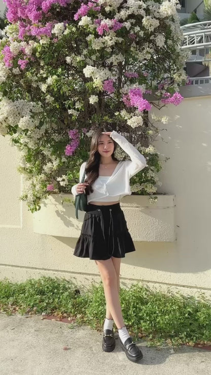 Sora Ruffles Skorts in Black