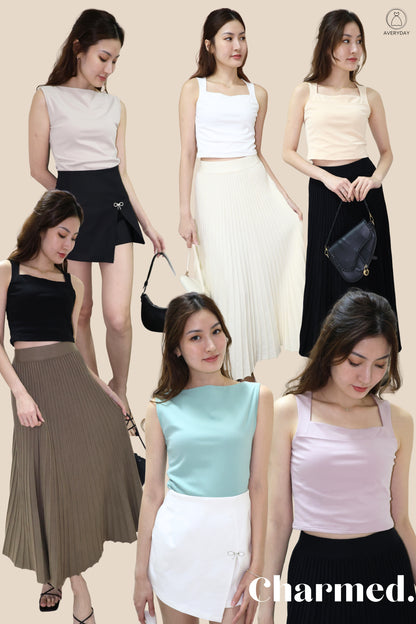 Elma Classic Square Neck Top in Daffodil