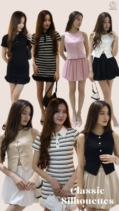 Briena Timeless Vested Button Co-Ord Set In Black